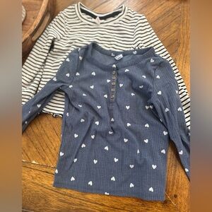 Two long sleeve Girls tops